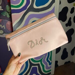 Pink Dior Makeup Bag